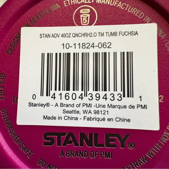 Stanley Fuchsia Pink The Flowstate Quencher H2.O Tumbler 40 oz  3 Position Lid - Picture 5 of 8